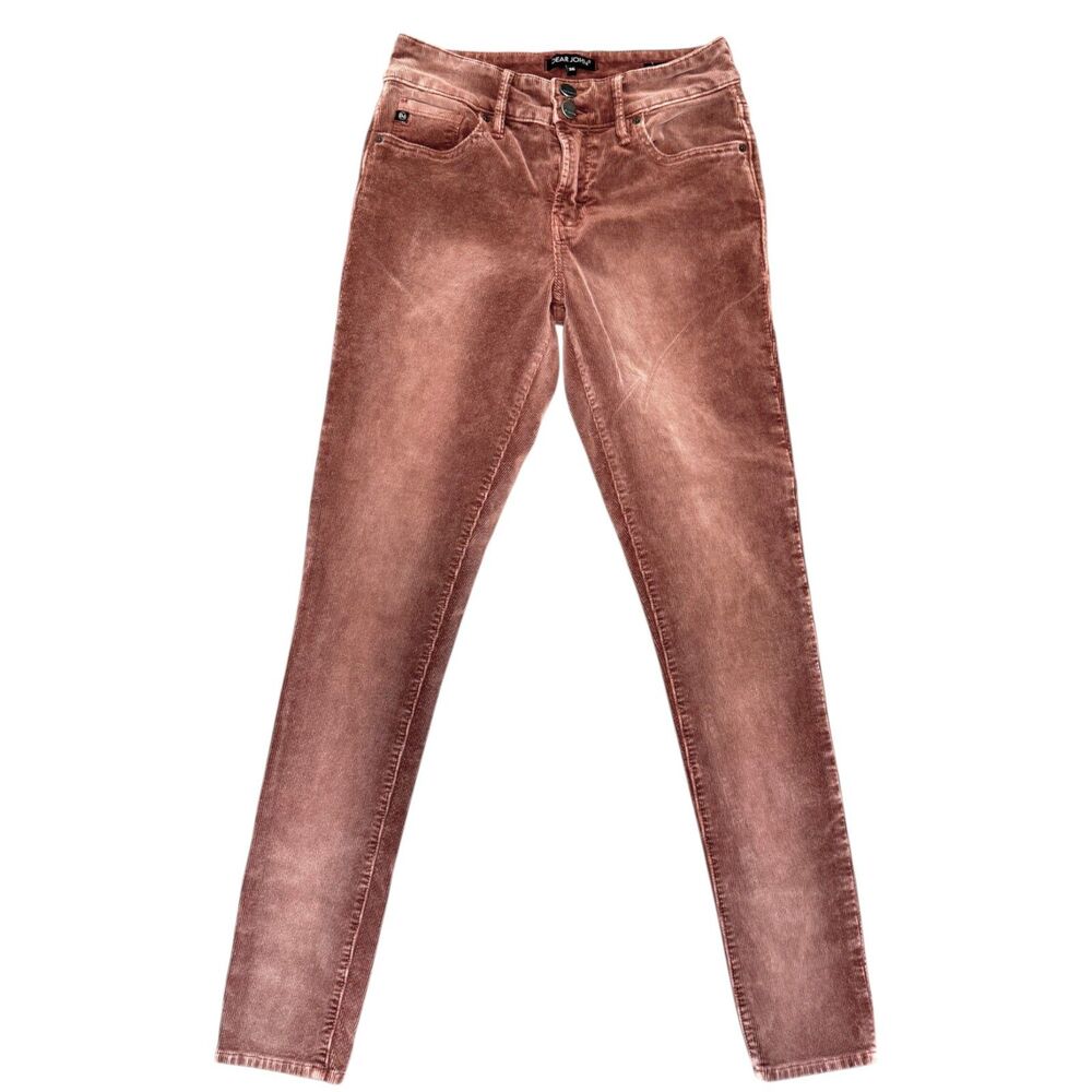 EUC Dear John Gisele High Waisted‎ Skinny Corduroy Jeans Sz 26 Tea Rose Stretch - Picture 2 of 6